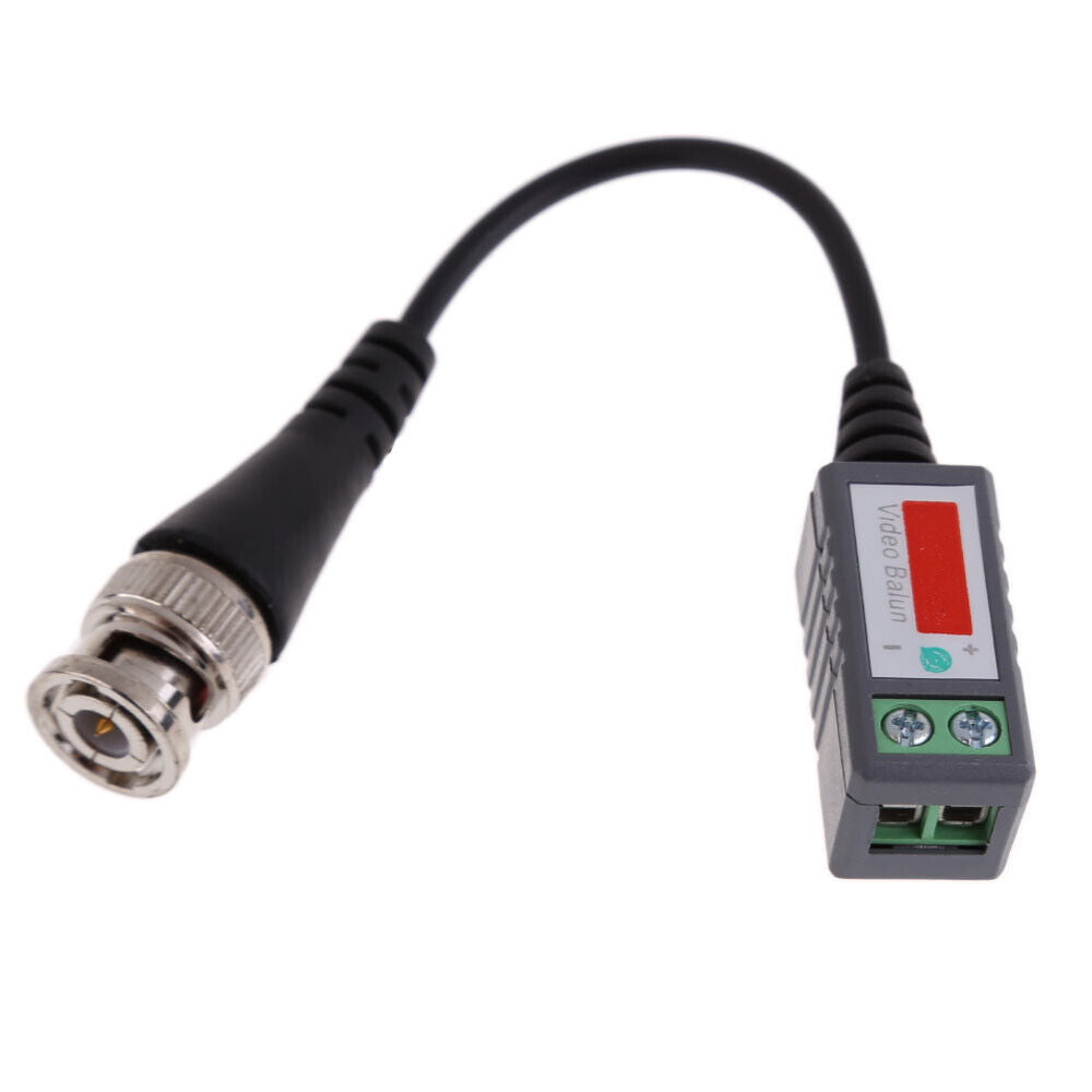 10x CCTV Camera Passive Video Balun Transceiver BNC Connector Coaxial Cable