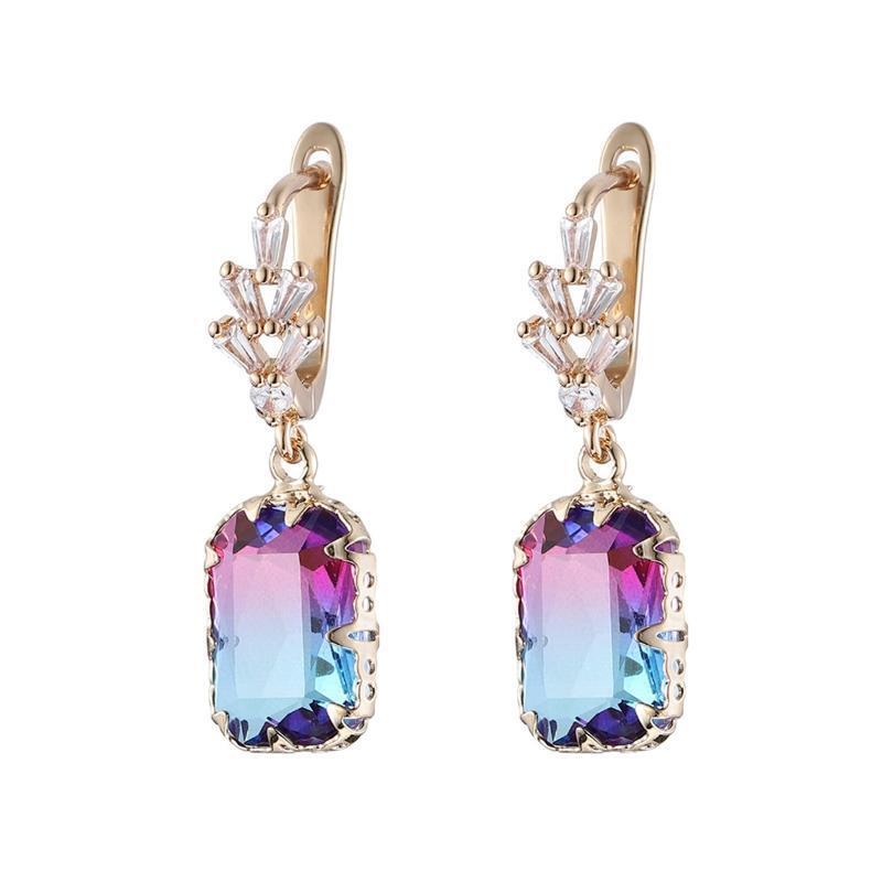 Colorful Stone Drop Earrings  Women Charm Earring for Women Girl Valentine Gift