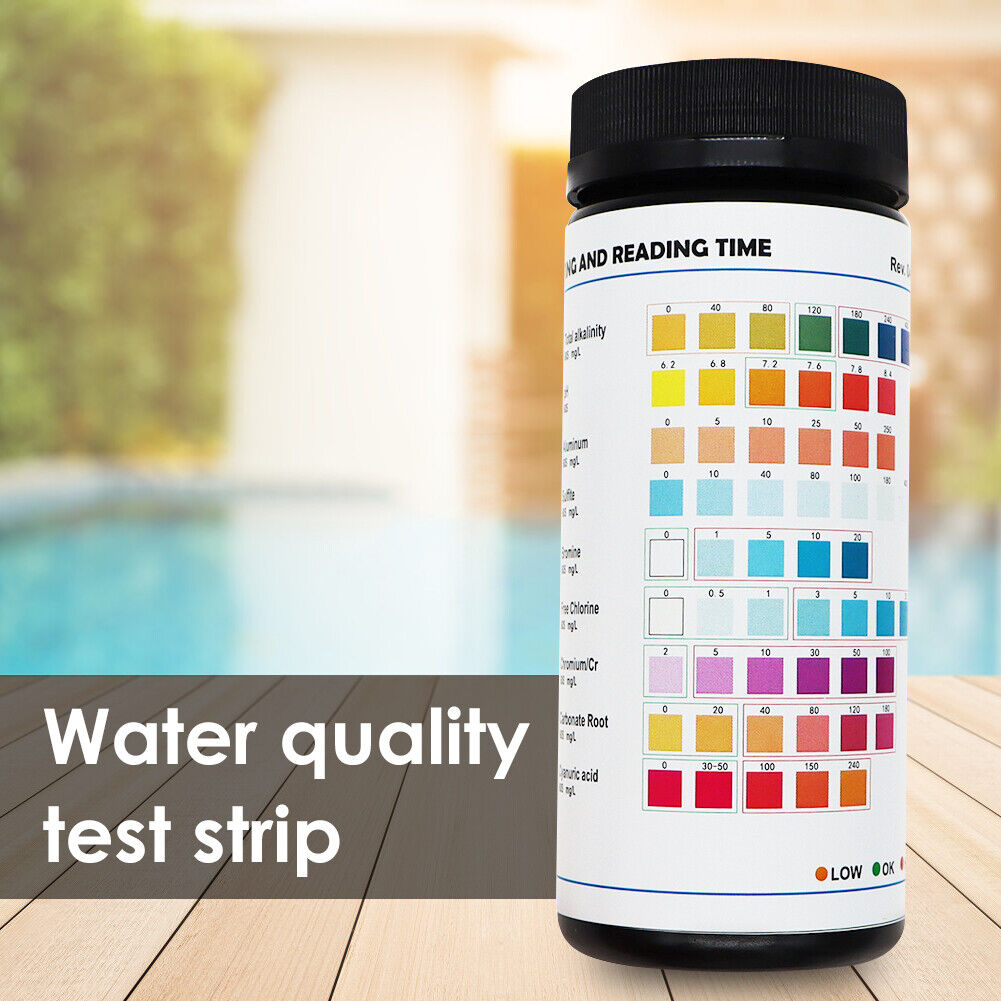 50pcs Aquarium Pond Pool PET Drinking Water Test Strips PH Value Tester