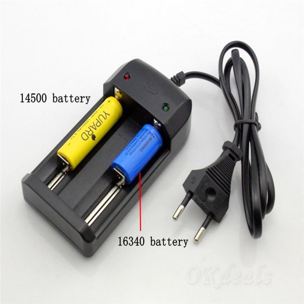 Universal New Auto Off 26650 18650 16340 14500 Eu Plug Battery Charger Li-ion