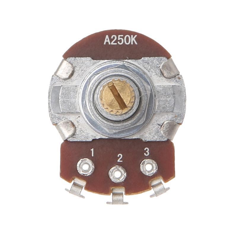 A250K Potentiometer Splined Pot Electric Guitar Bass Effect Amp Tone Volume