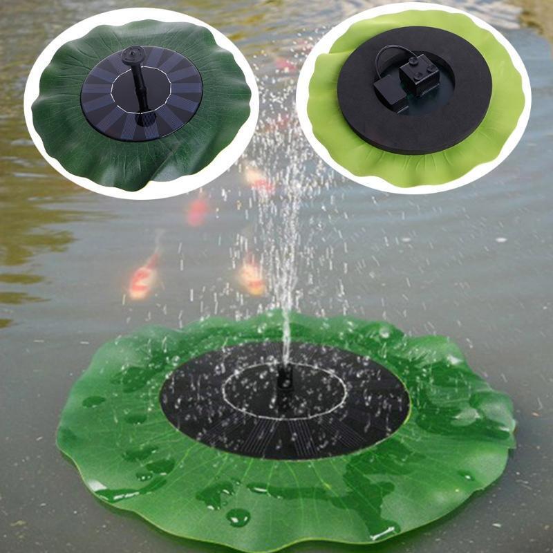 Floating Lotus Leaf Shape Solar Fountain Water Pump For Garden Pond Decoration