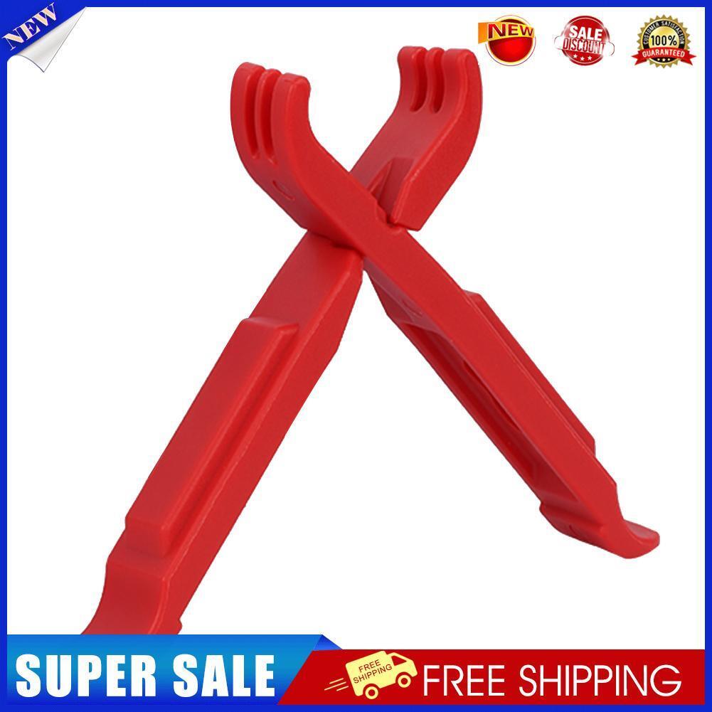 2pcs Bicycle Tire Lever MTB Bike Link Chain Plier Pry Bar Repair Tool (Red)