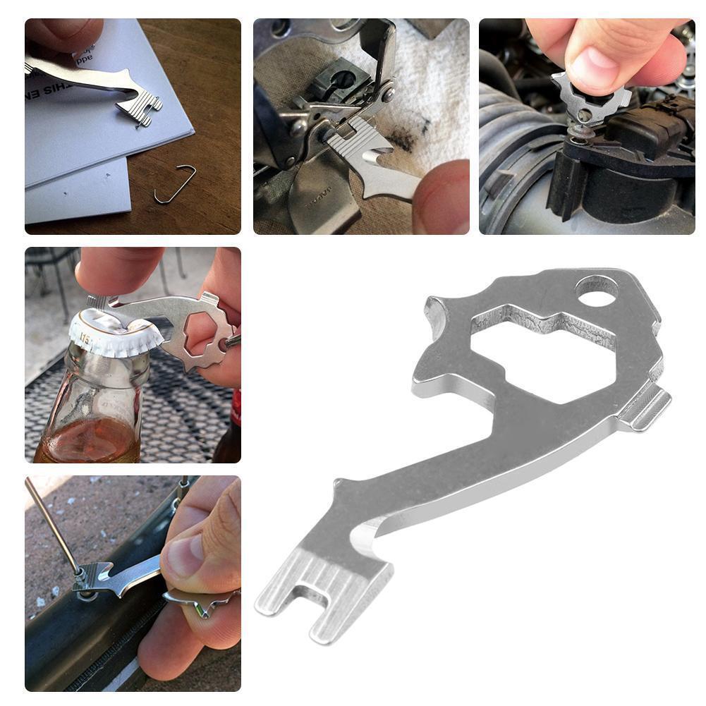Stainless Steel Key King Bottle Opener Mini EDC Tool for Outdoor Supplies