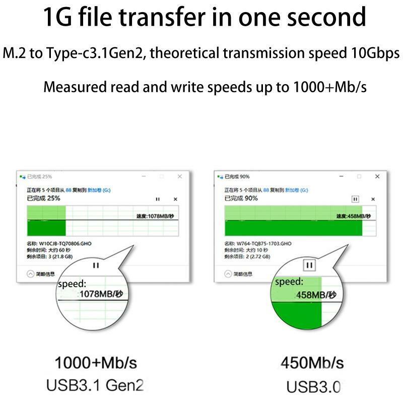 i9 GTR NVME Type-C 3.1 Mobile HDD Box 10Gbps Aluminium M.2 USB3.1 Hard Disk Case
