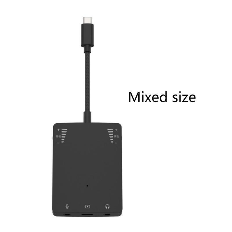 External Type-C Soundcard USB-C to Jack 3.5mm Headphone Audio Adapter for Laptop