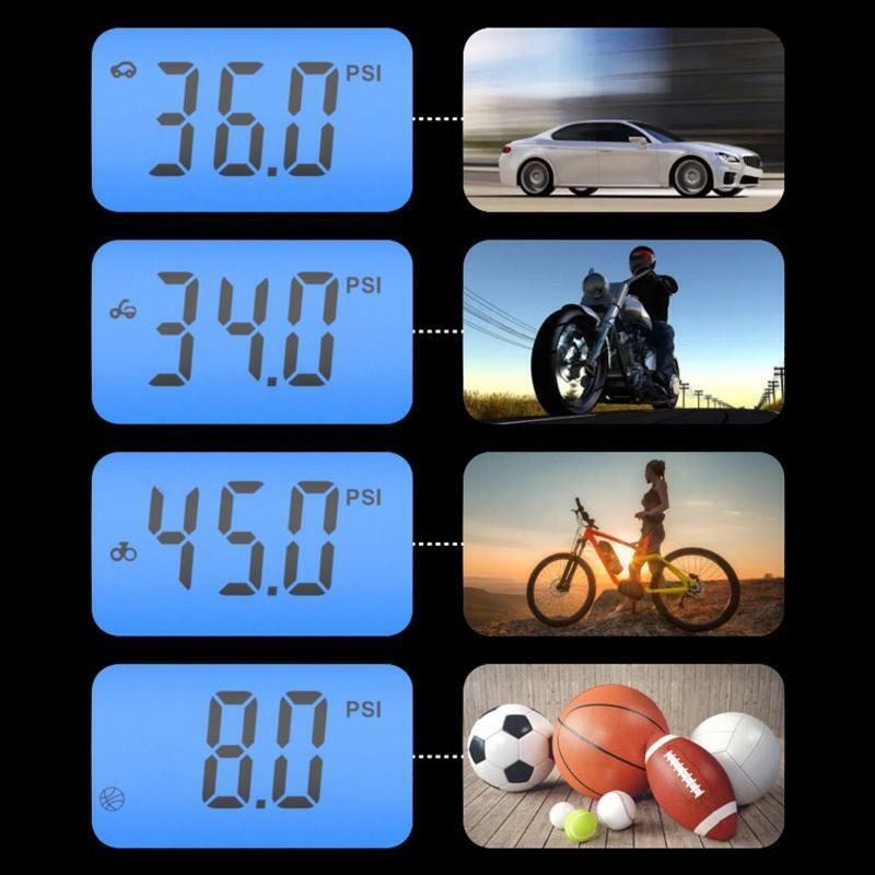 Fast Inflation Smart Air Pump Electric Tire Inflator Preset Tire Pressure