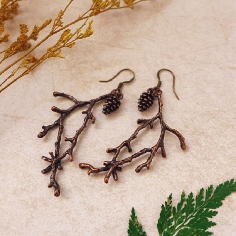 Tree Branch Earrings Christmas Deer Antler Fishhook Earring Creative Jewelry
