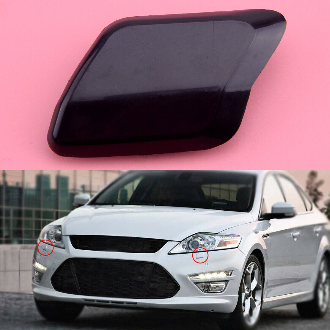 Left LH Headlamp Headlight Washer Jet Cover Cap fit for Ford Mondeo MK4 2007-10
