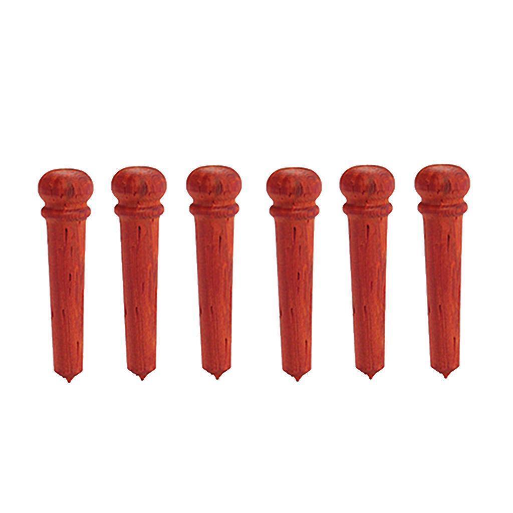 6pcs Solid  Guitar Bridge  for Acoustic Guitar Replacement Accessory