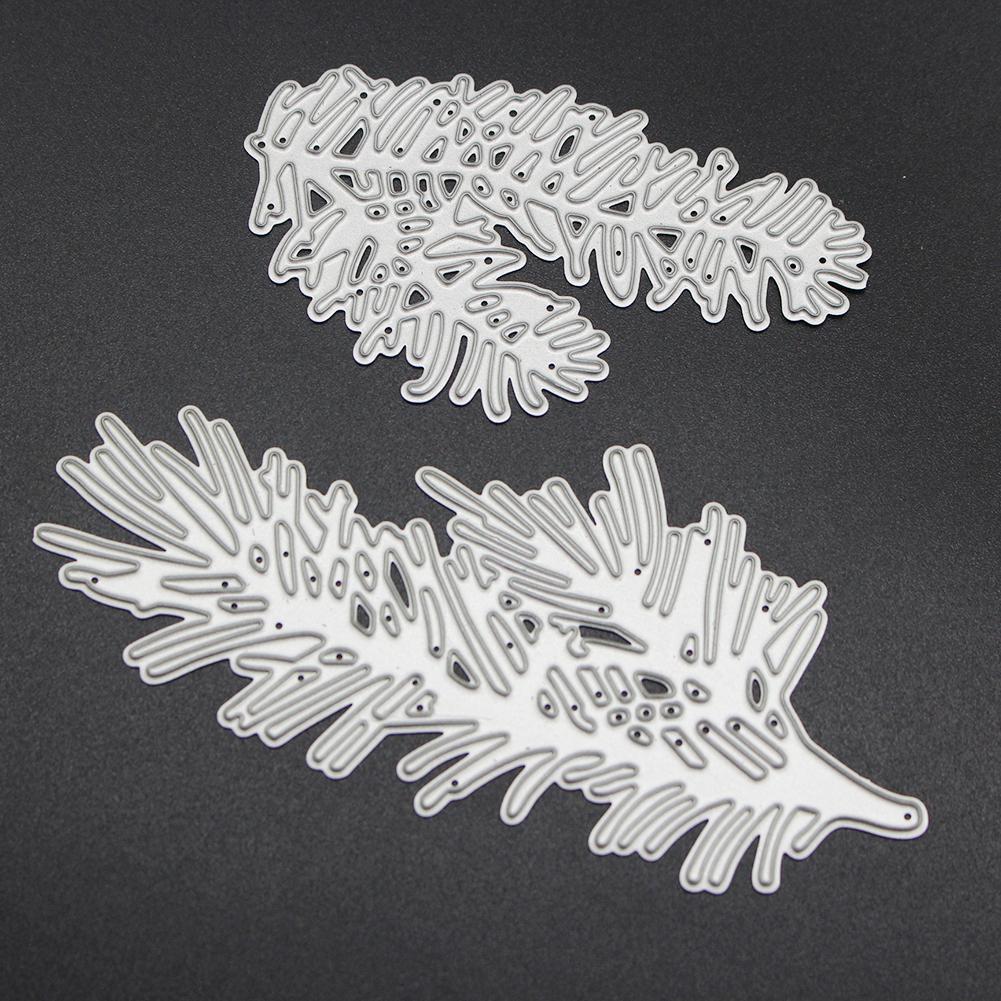 2x Pine Branch Cutting Dies Stencil Scrapbooking Album Paper Card DIY Craft