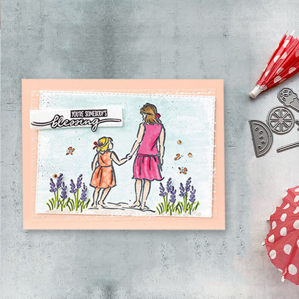 Mom Daughter Transparent Stamps Clear Silicone Seal DIY Photo Album Decor