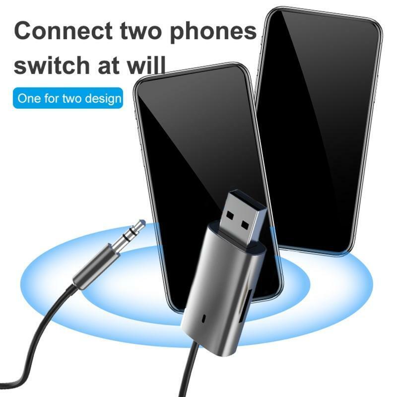 BT-compatible 5.1 Adapter w/ Microphone Dongle for Audio Transmitter Receiver