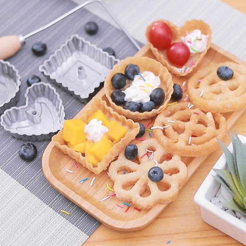 Swedish Molds Mexican Rustic Aluminum Alloy Material with Wood Hand Waffle Molds