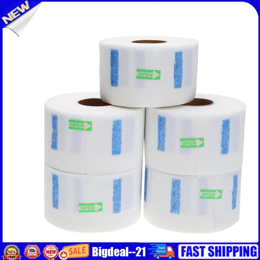 5pcs Hair Cutting Disposable Hairdressing Collar Neck Ruffle Roll Paper