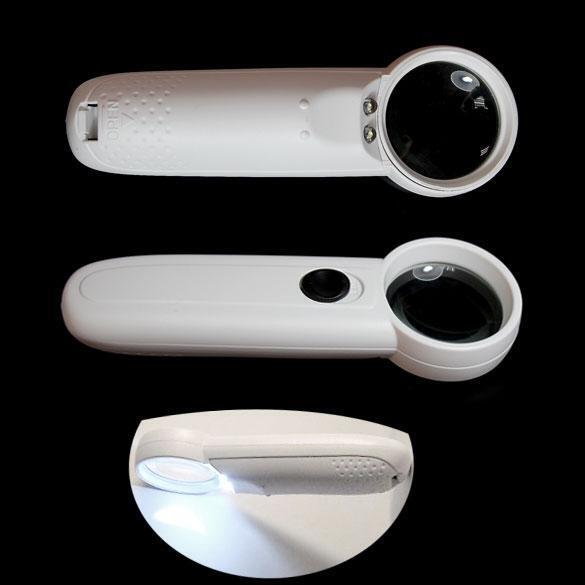 2 LED Light 15X Magnifying Glass Lens Reading Loupe Hand Held Magnifiers