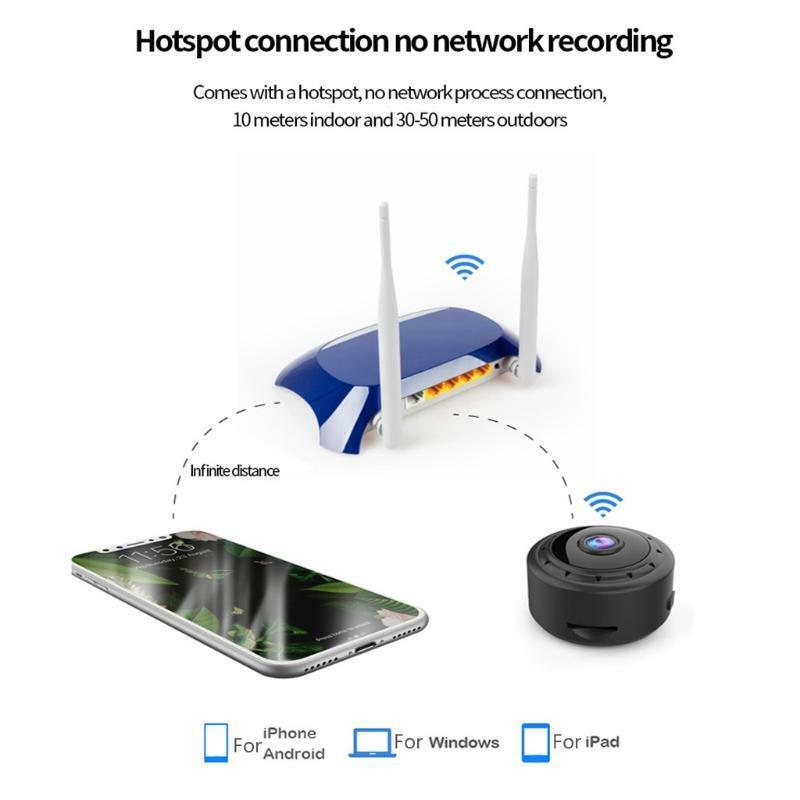 W12 1080P Mini WiFi IP Camera Recorder Night Vision Sensor DVR Micro Camcorder