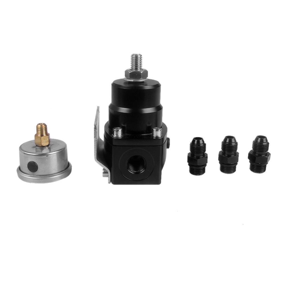 PSI Adjustable Fuel Pressure Regulator -6AN Fitting 1/8 NPT Port with Gauge