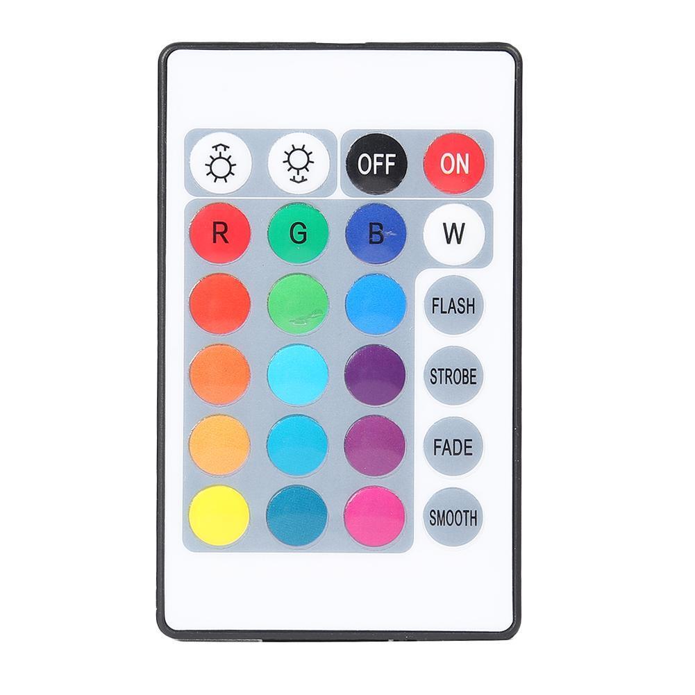 IR 24 Keys LED Light Strip Remote Controller w/5-24V RGB Controller (0.5m)