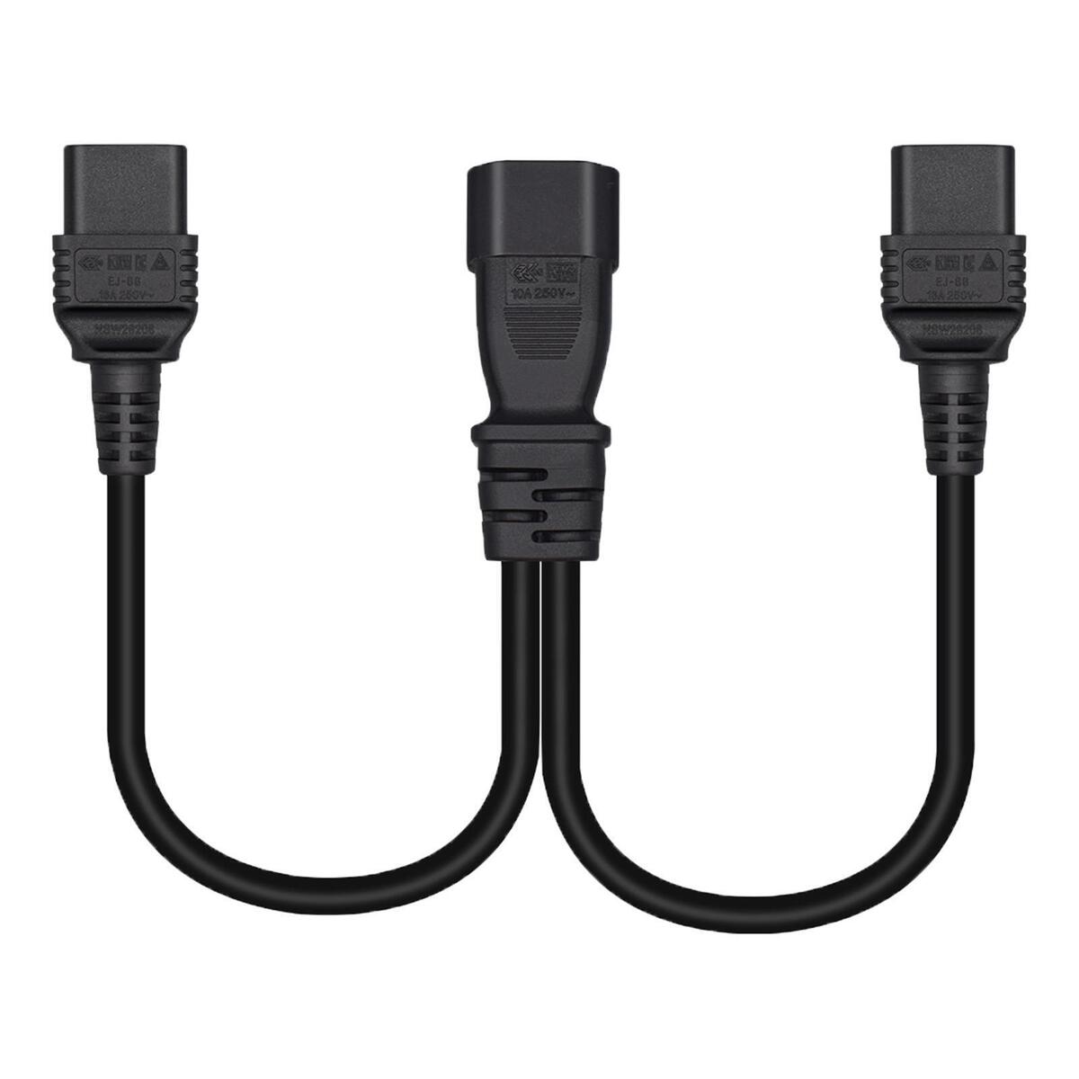 IEC320 C14 to IEC320 C19 Y Splitter Power Cord Extension Cord Splitter for