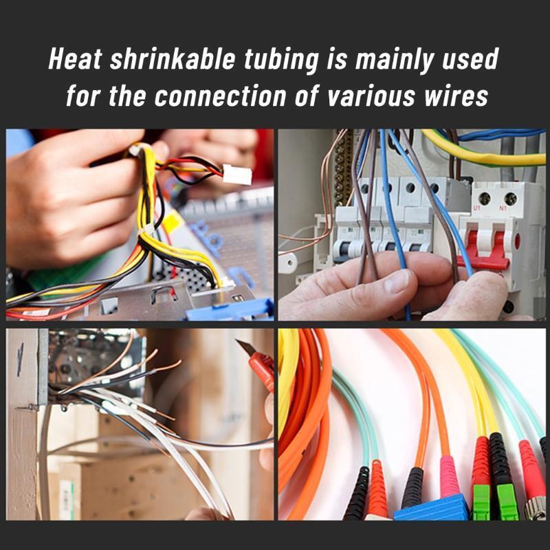 164 Pieces/Set Heat Shrink Tube Kit Insulation Sleeving Shrink Ratio 2:1