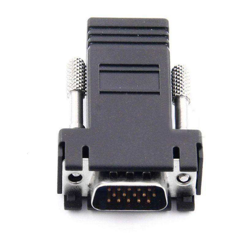 VGA Extender Male To Lan Cat5 Cat5e/6 RJ45 Ethernet Female Converter Adapter