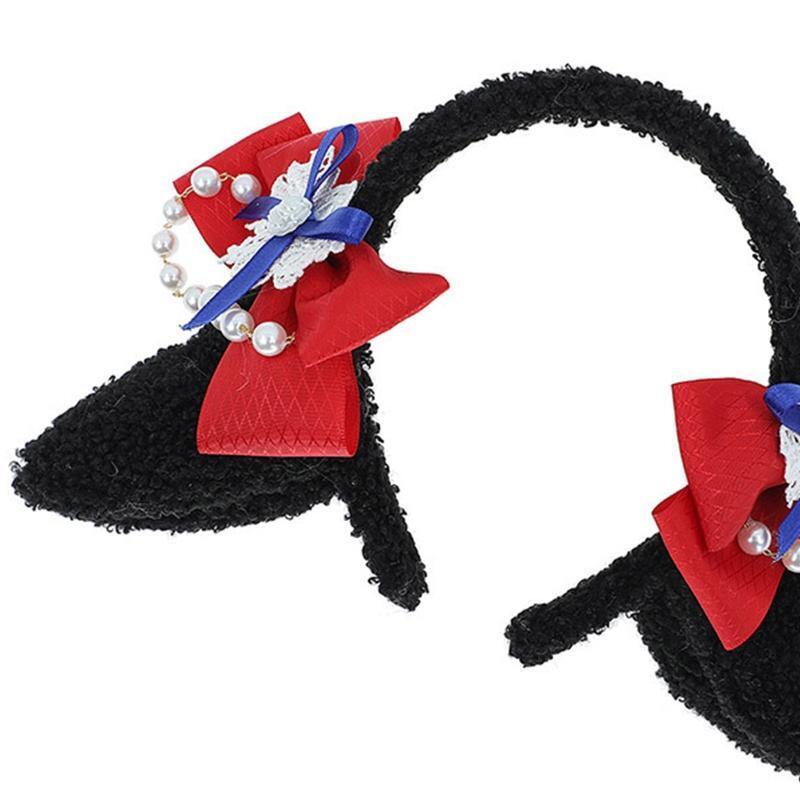 Women Animals Sheep Ears Head Hoop Make Up Ornaments Festival Party Hair Decors