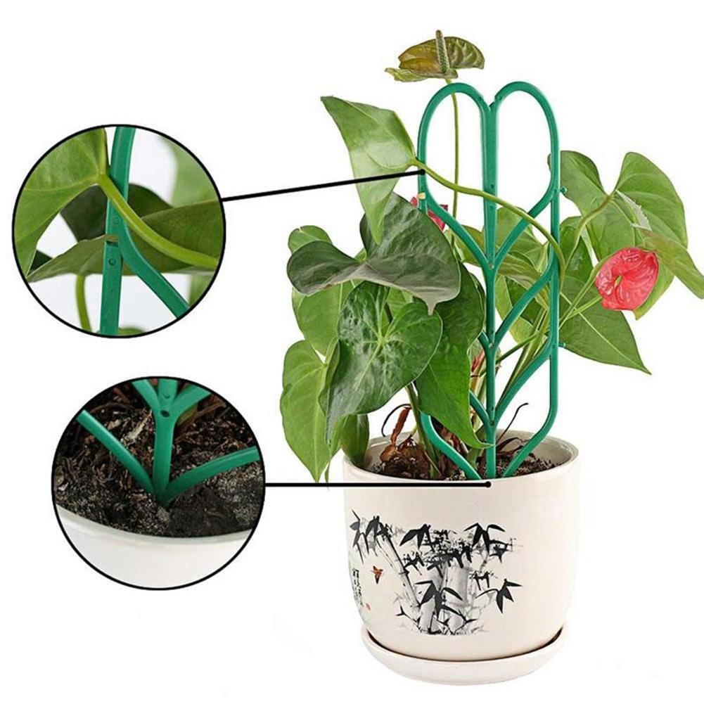 Leaf Shape Garden Trellis for Climbing Potted Plant Support (3pcs Hard)