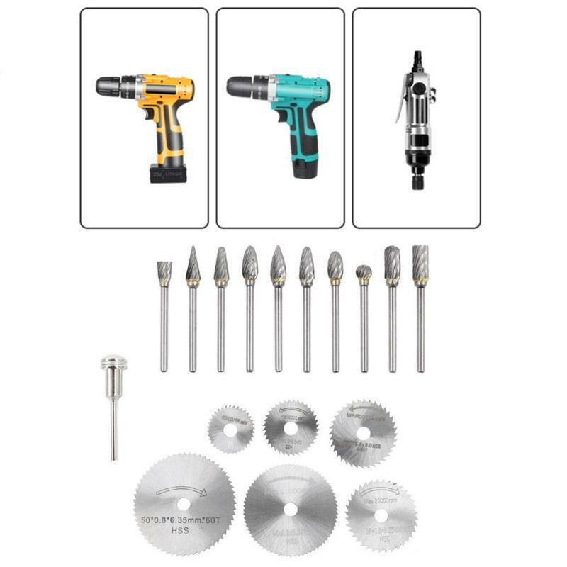 Electric Grinder Small Saw Blade Rotary File Combination Set Woodworking Tools