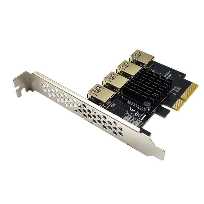 PCIe to PCIe Adapter PCI-Express 1x to 16x 1 to 4 USB3.0 Mining Riser Card PCI-e