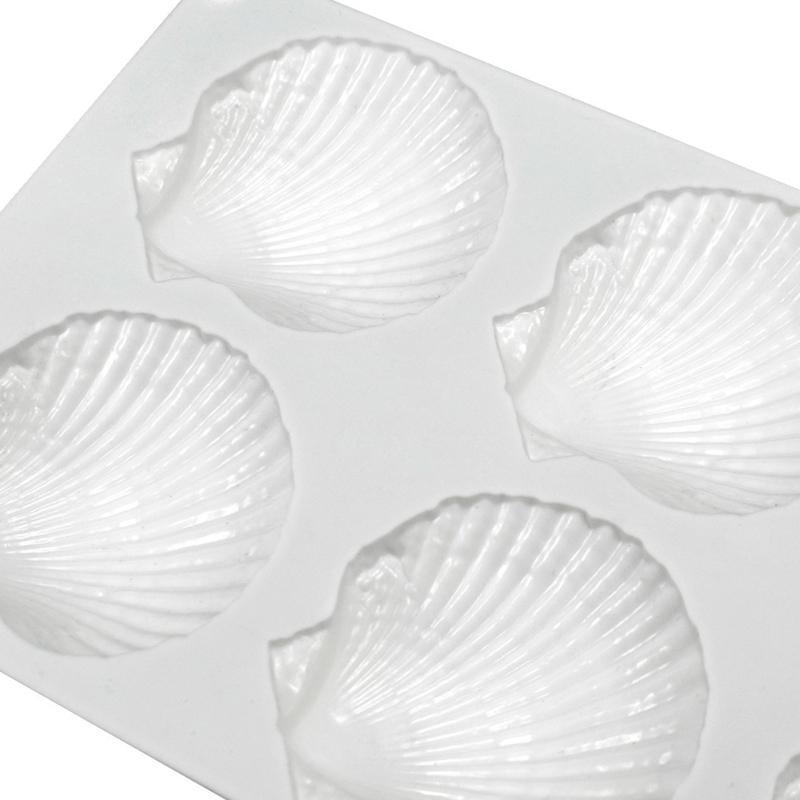 6-Cup Nonstick Scallop Shaped Baking Cake Molds Chocolate Candy Mould Baking Pan