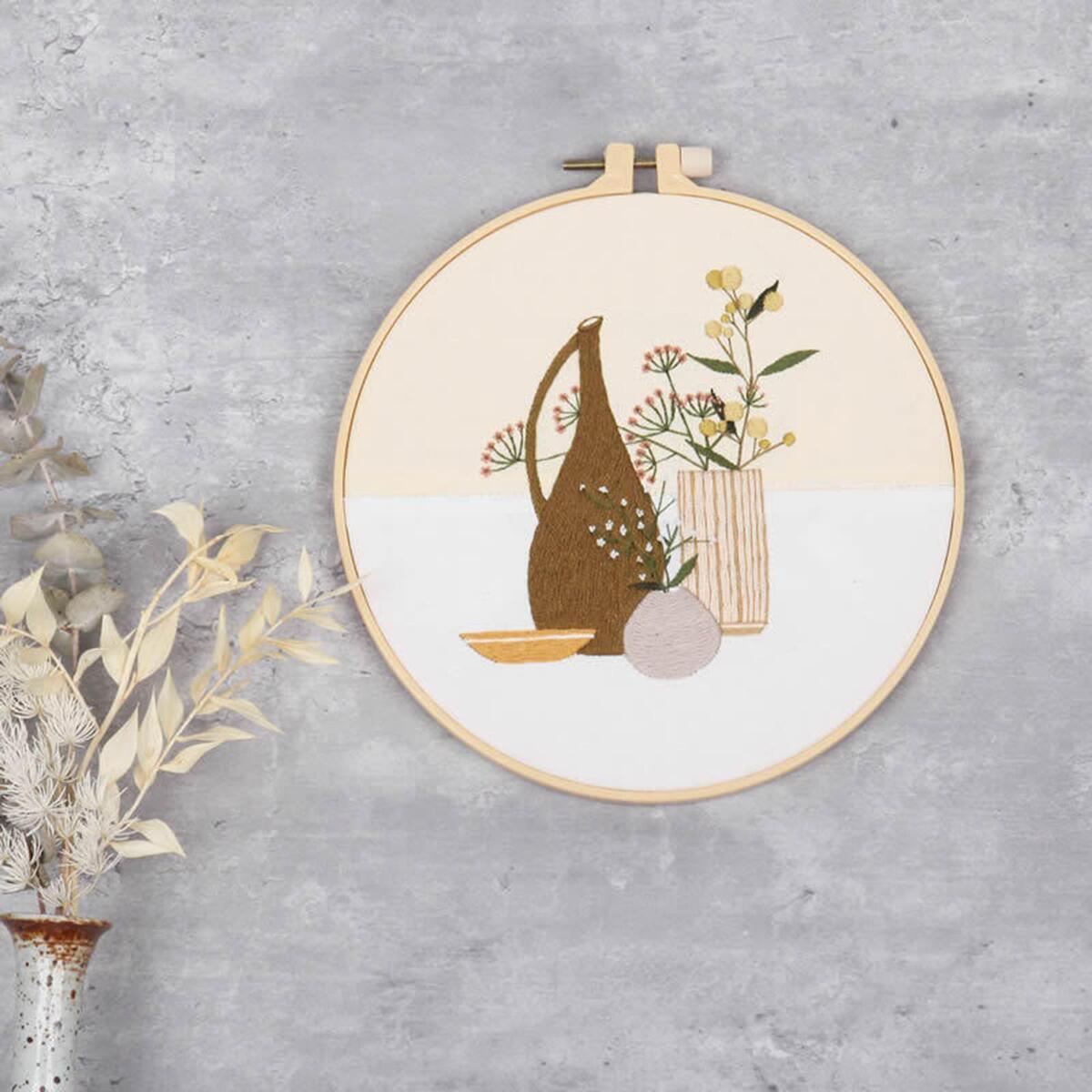 Fityle Set of 4  Embroidery Kit  with Hoop Beautiful