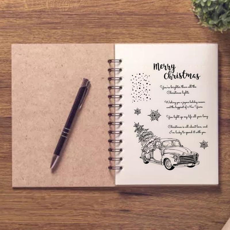 Merry Christmas Clear Seal Stamp DIY Scrapbooking Embossing Photo Album Decor