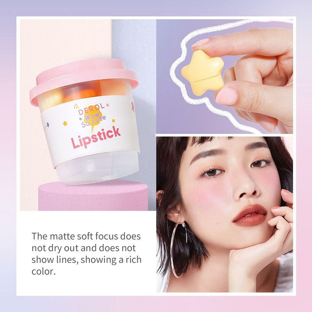 Capsule Lipstick Set Cute Waterproof Lip Stick Lip Tint for Cosmetics Girls
