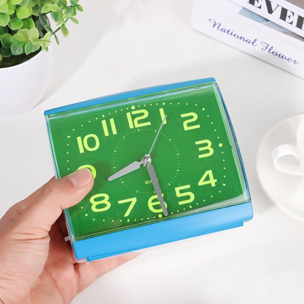 No Tick Night Light Alarm Clock Home Decor Number Clock Bedside Clocks