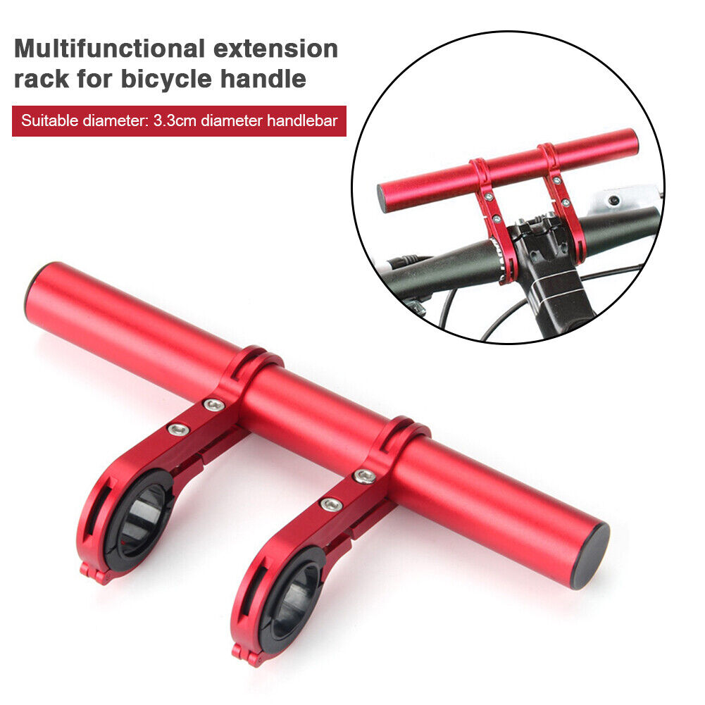 Bicycle Handlebar Extender Bike Headlight Clamp Extension Bracket (Red)