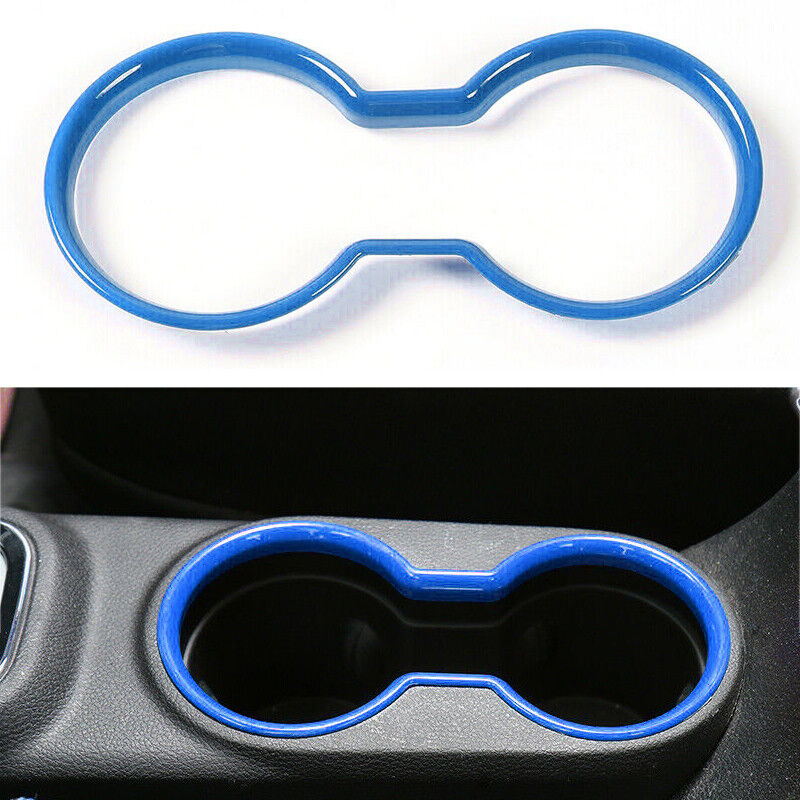 Blue Front Water Cup Holder Cover Trim Fit For Jeep Wrangler JK 2011-2017