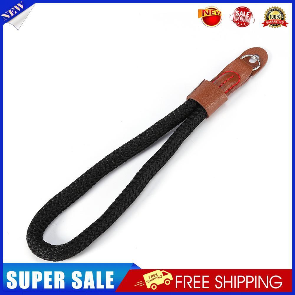 Nylon Rope Wrist Strap Wrist Band Lanyard for Leica Digital Camera (Black)