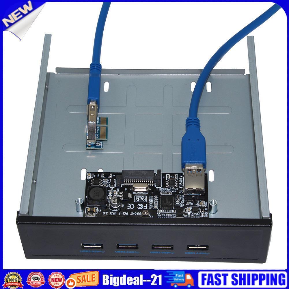 SSU FU3401 PCI-E to 4 Port USB 3.0 PCI Express Expansion Card for Desktop