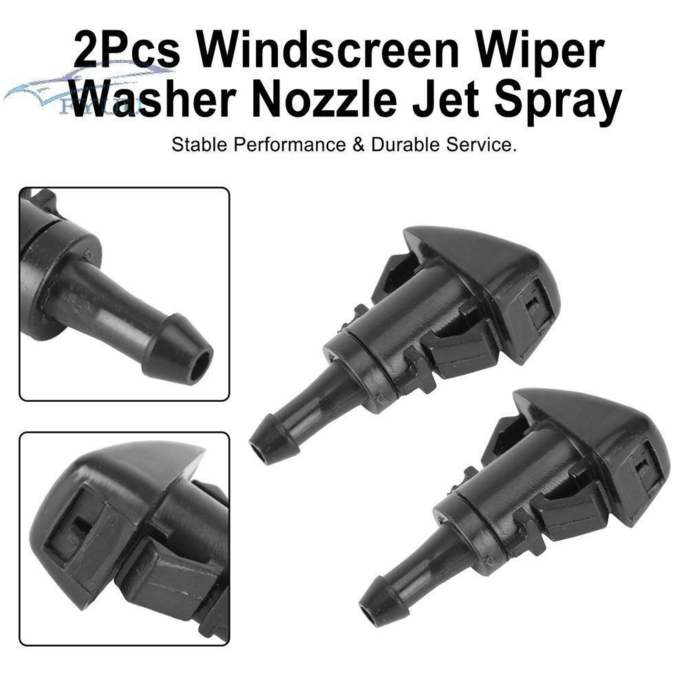 Car Windshield Wiper Washer Fluid Nozzle with Rubber Gasket & Connector Hose Kit