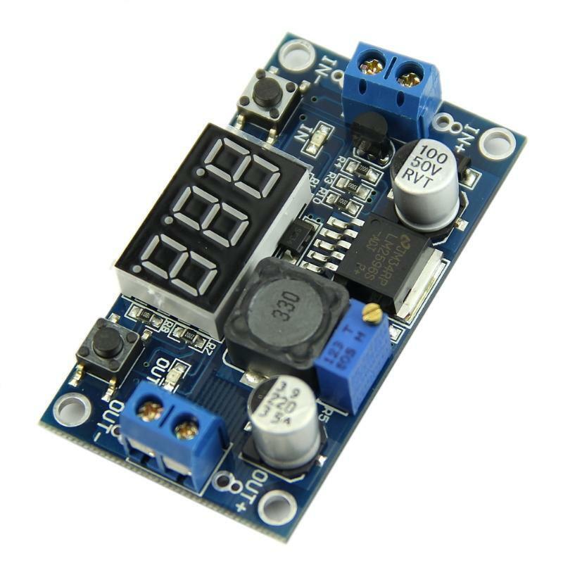 DC 4.0~40 to 1.3-37V LED Voltmeter Step-down Power Converter Module LM2596