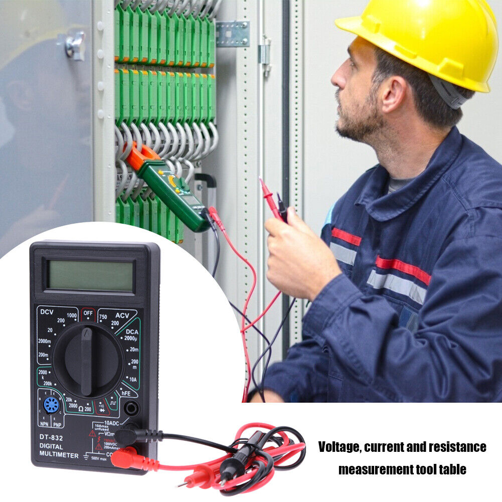 Multifunction Digital AC DC Multimeter Current Voltage Resistance Monitor