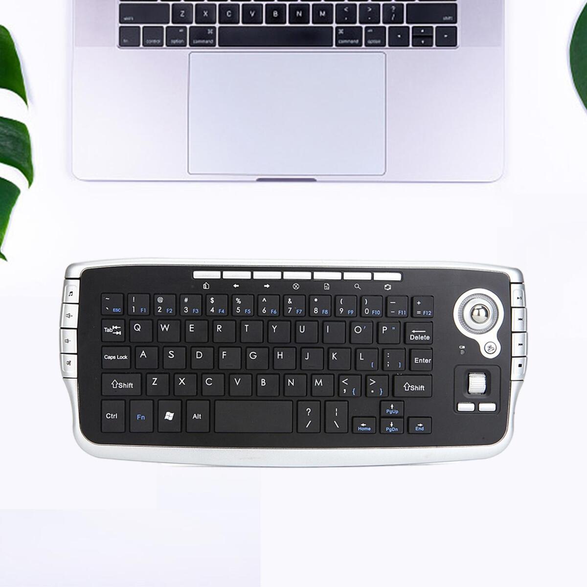 Blesiya Wilreless Keyboard Trackball Multi Function 78Keys for Notebook Tablet