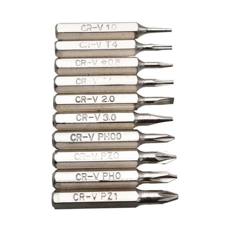 10pcs 28mm Magnetic CR-V Precision Screwdriver Bit Set PH00 PH0 Z1 Z0 3.0 2.0 T5
