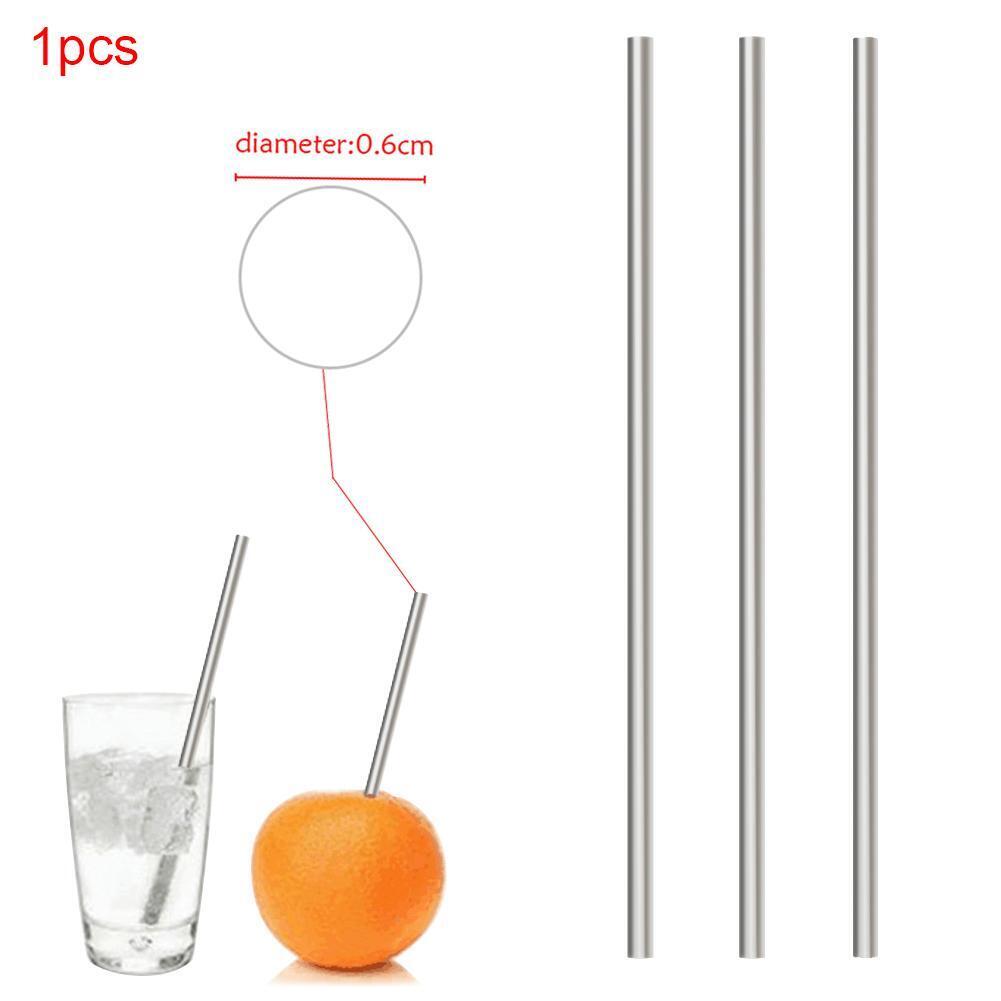 Reusable Stainless Steel Straight Drinking Tube Straw Pipette Suction Pipe