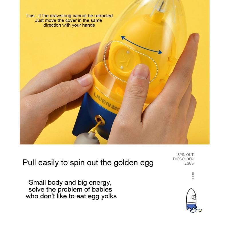 Portable Household Egg Yolk Protein Blender Hand Operation Egg Maker Spinner