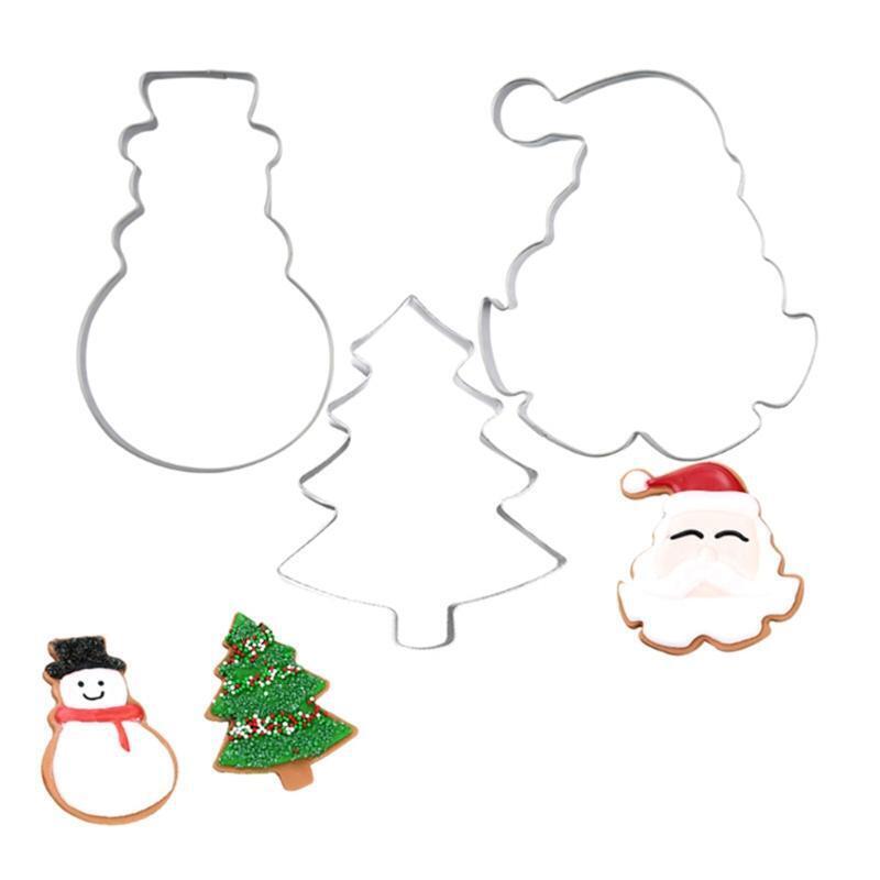 3pieces Cookie Cutters Set Stainless Steel Mold Cutter Baking Tools & Accessory
