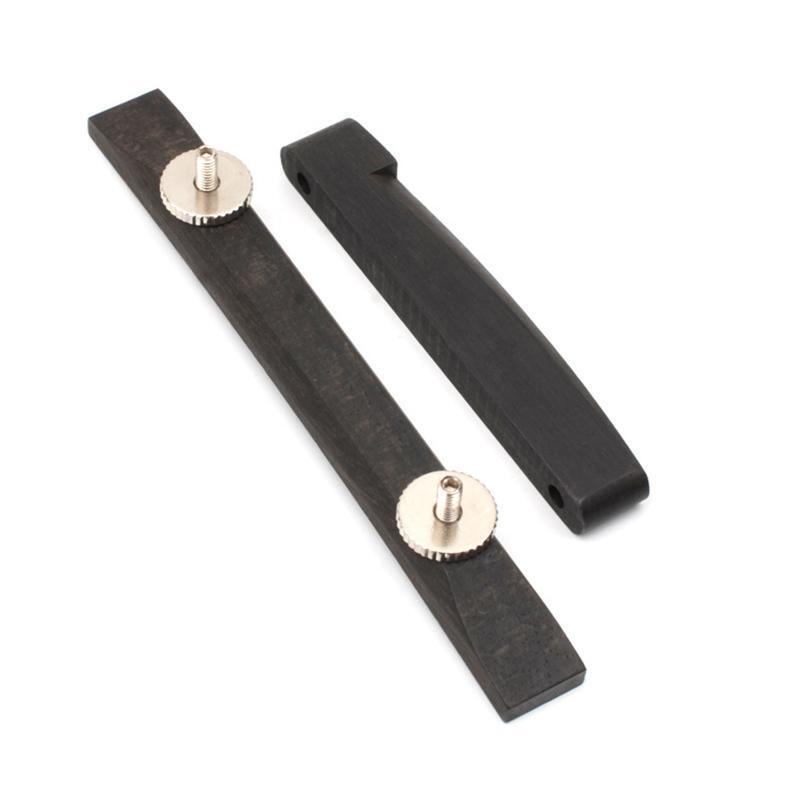 Ebony Jazz Guitar Bridge Adjustable Height Western String Instrument for Archtop