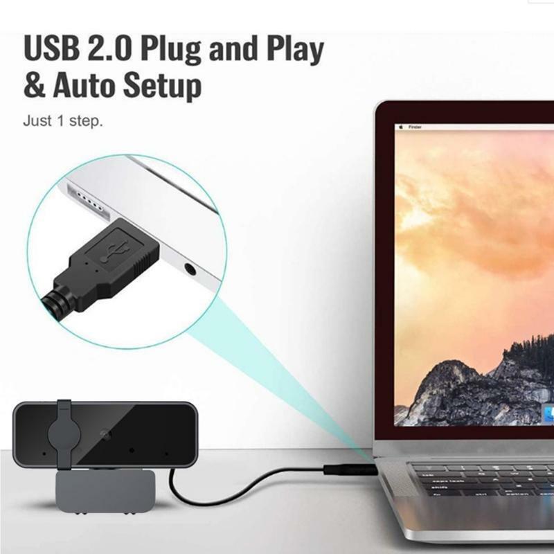 High Definition 1080P Web Camera Built-in Mic Free Drive Plug Play for Broadcast