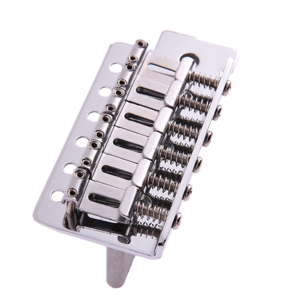 For Fd Strat 1 Set 6 Strings Chrome Guitar Tremolo Bridge With Bar New